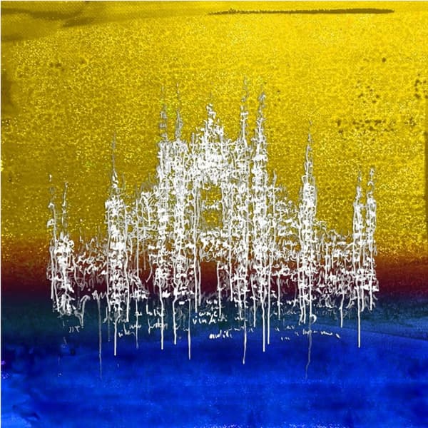 EMANUELA VOLPE - Duomo tecnica mista su tela 30 x 30