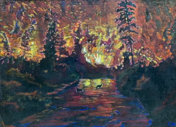 FRANCESCA BRUNI Controluce XVI olio su tavola 210 70x50